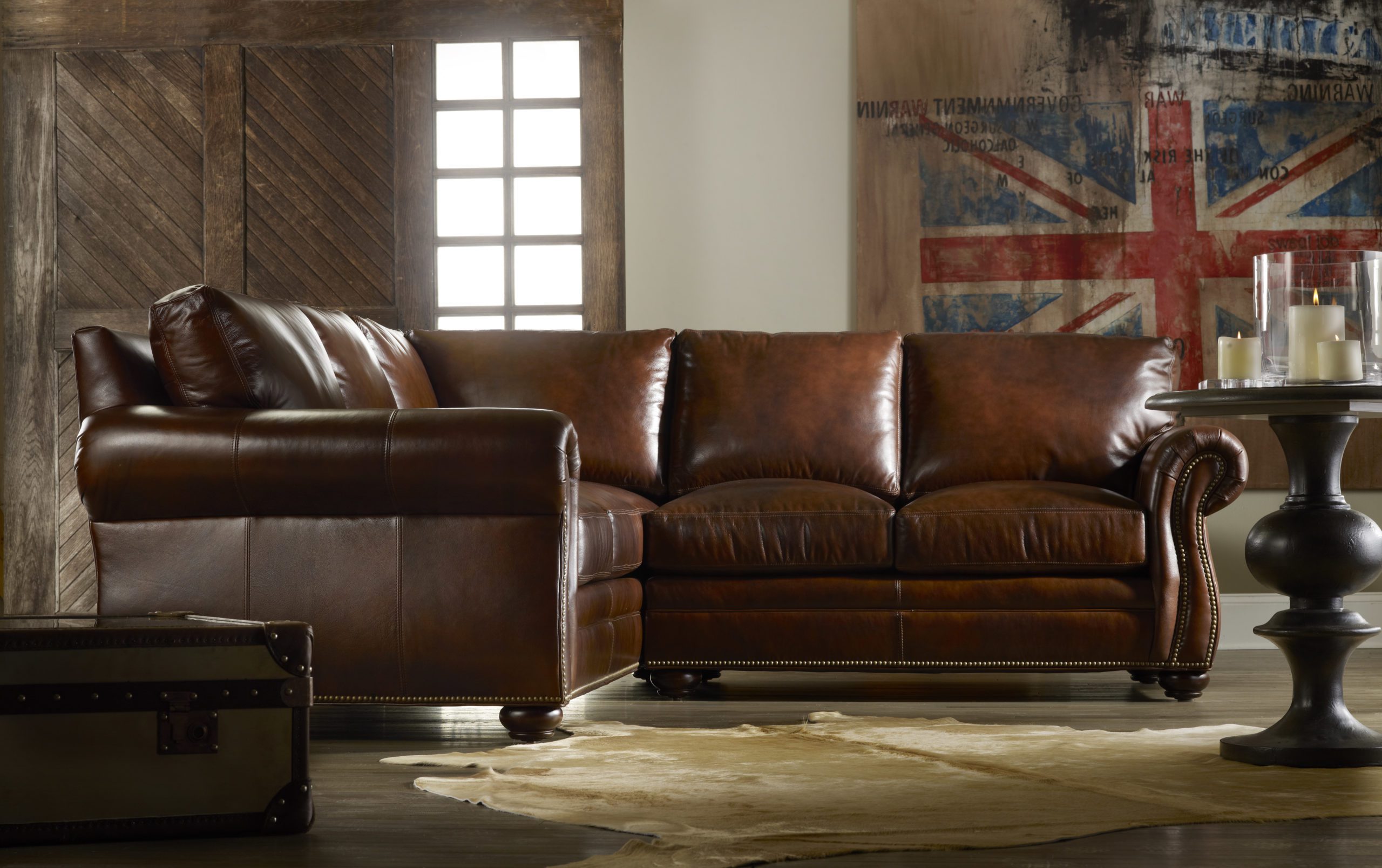 Bradington Young Sterling Sectional - Albarado's Fine Furnishings - Leather Furniture Care
