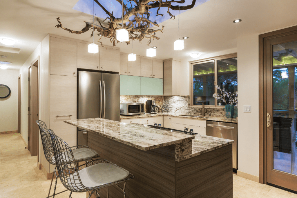 a picture of a kitchen illustrating a traditional floor plan